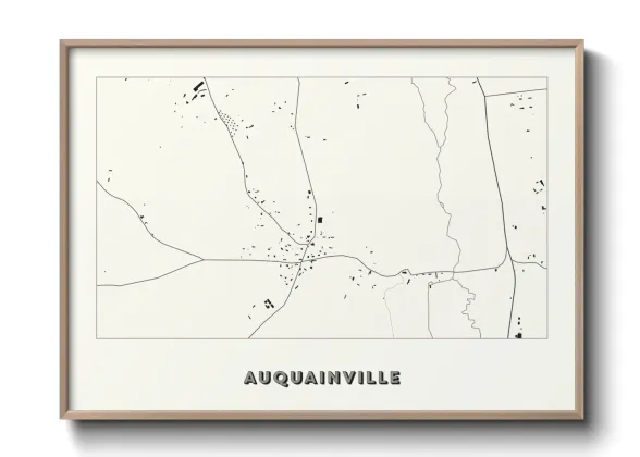 Une affiche de carte sur Auquainville