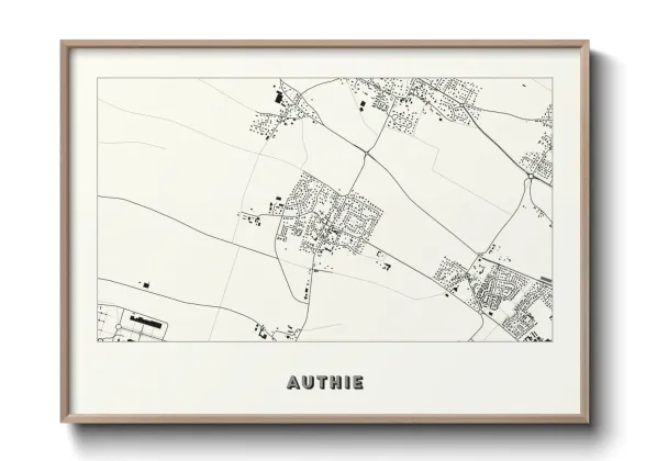Une affiche de carte sur Authie