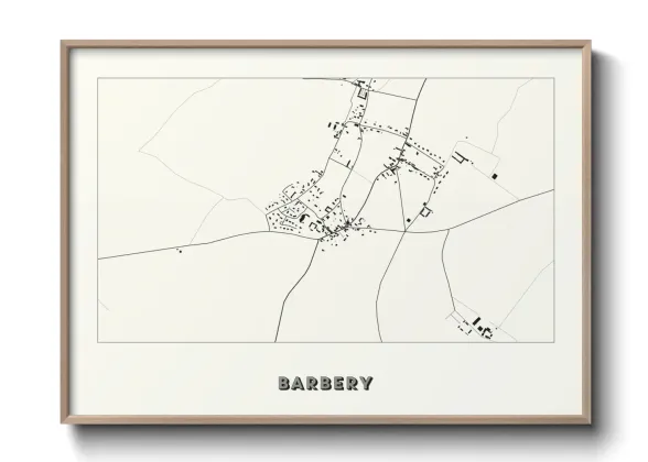 Une affiche de carte sur Barbery