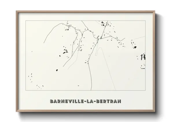 Une affiche de carte sur Barneville-la-Bertran