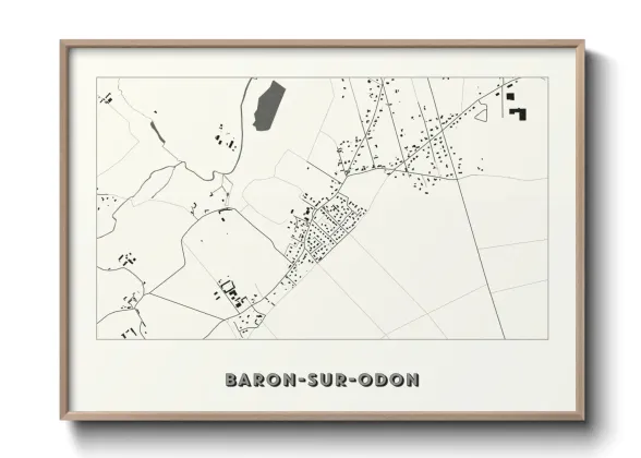 Une affiche de carte sur Baron-sur-Odon