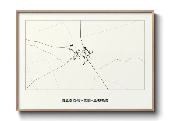 Une affiche de carte sur Barou-en-Auge