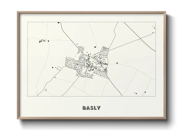 Une affiche de carte sur Basly
