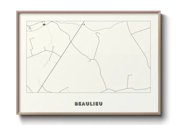 Une affiche de carte sur Beaulieu
