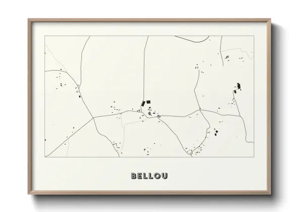Une affiche de carte sur Bellou
