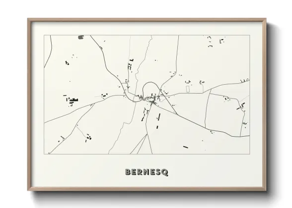 Une affiche de carte sur Bernesq