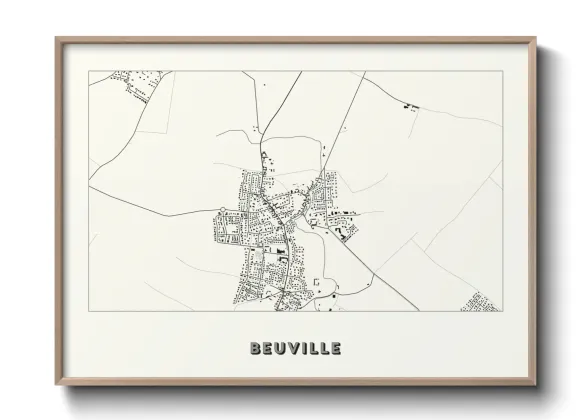 Une affiche de carte sur Beuville