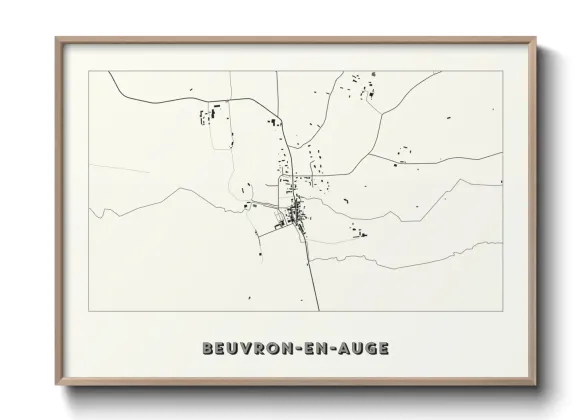 Une affiche de carte sur Beuvron-en-Auge
