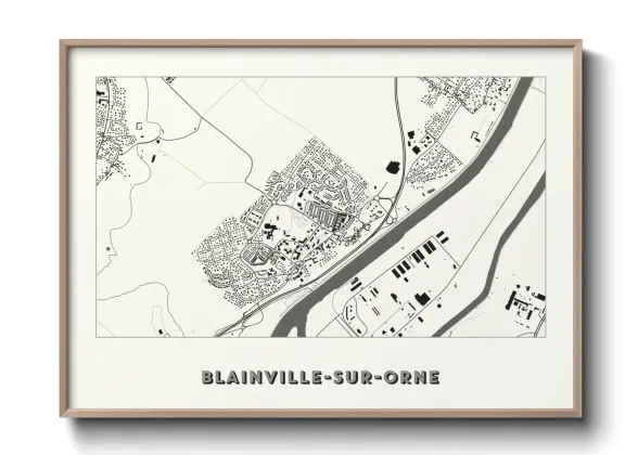 Une affiche de carte sur Blainville-sur-Orne
