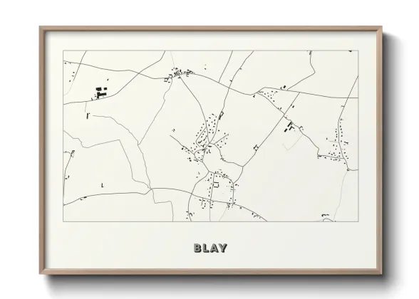 Une affiche de carte sur Blay