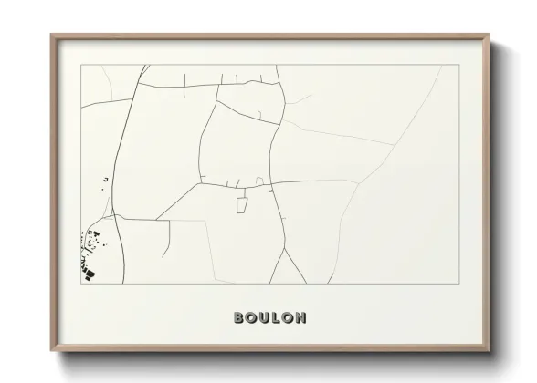 Une affiche de carte sur Boulon