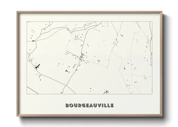 Une affiche de carte sur Bourgeauville
