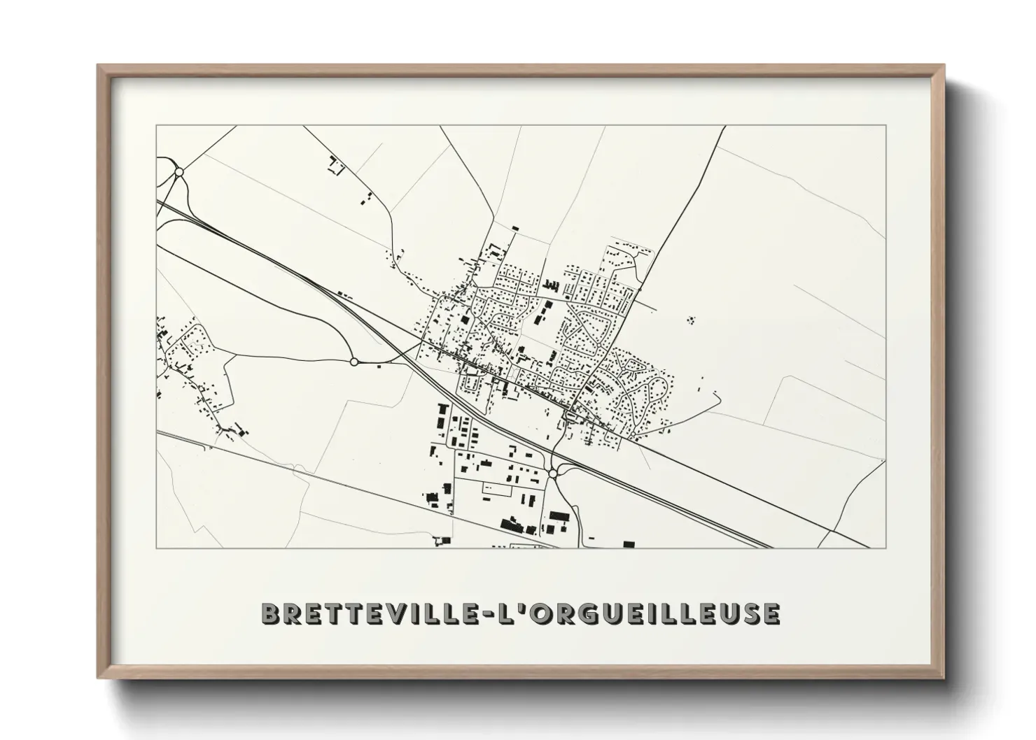 Un poster carteBretteville-l'Orgueilleuse
