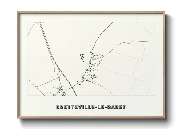 Une affiche de carte sur Bretteville-le-Rabet
