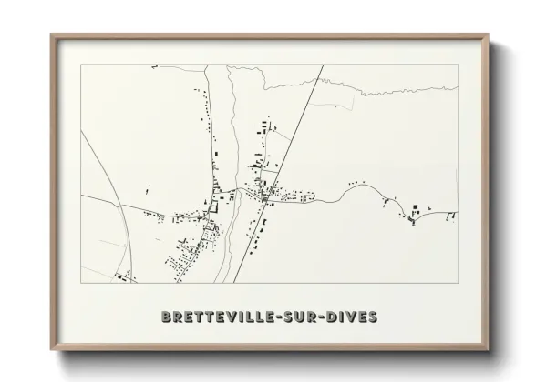 Une affiche de carte sur Bretteville-sur-Dives
