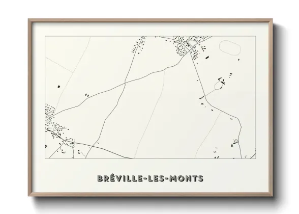 Une affiche de carte sur Bréville-les-Monts