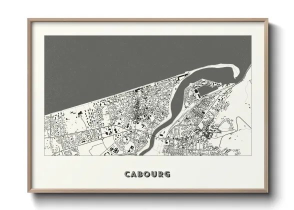 Une affiche de carte sur Cabourg