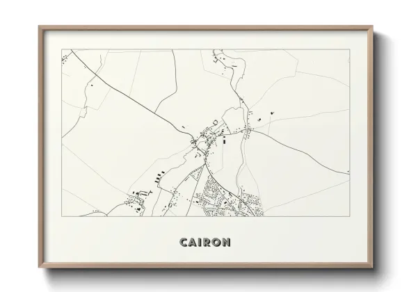 Une affiche de carte sur Cairon