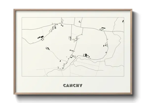 Une affiche de carte sur Canchy