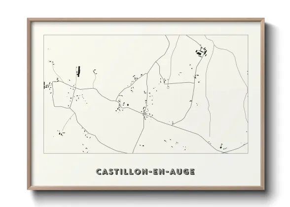 Une affiche de carte sur Castillon-en-Auge
