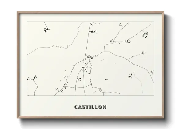Une affiche de carte sur Castillon