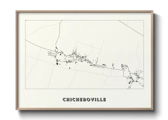 Une affiche de carte sur Chicheboville