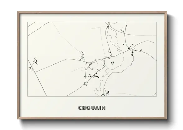 Une affiche de carte sur Chouain