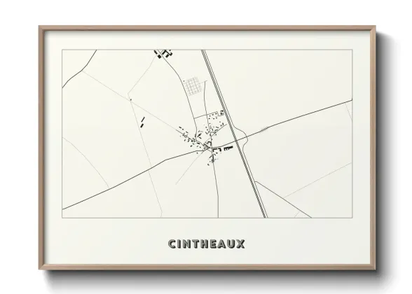Une affiche de carte sur Cintheaux
