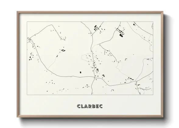 Une affiche de carte sur Clarbec