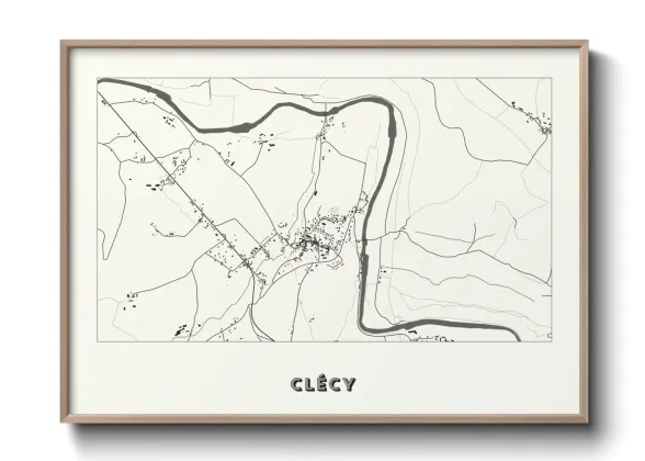 Une affiche de carte sur Clécy