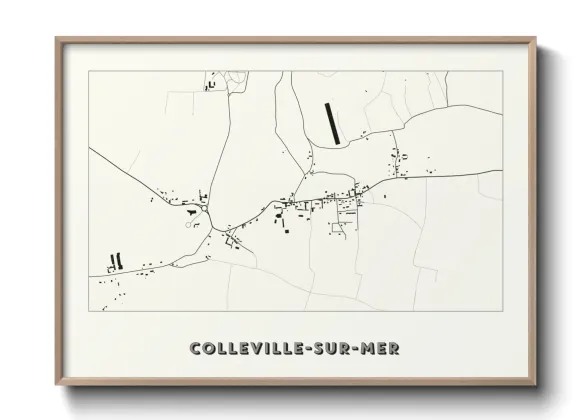 Une affiche de carte sur Colleville-sur-Mer