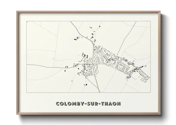 Une affiche de carte sur Colomby-sur-Thaon