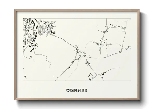 Une affiche de carte sur Commes