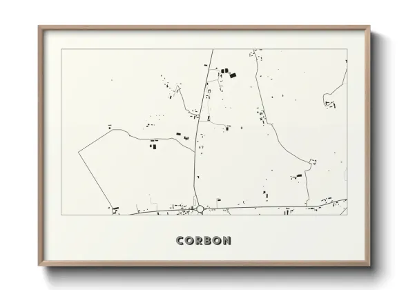 Une affiche de carte sur Corbon