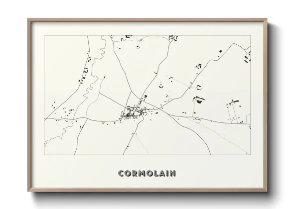 Une affiche de carte sur Cormolain