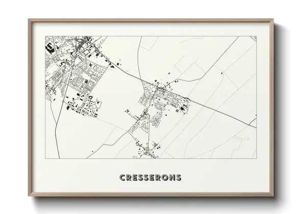 Une affiche de carte sur Cresserons