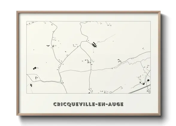 Une affiche de carte sur Cricqueville-en-Auge