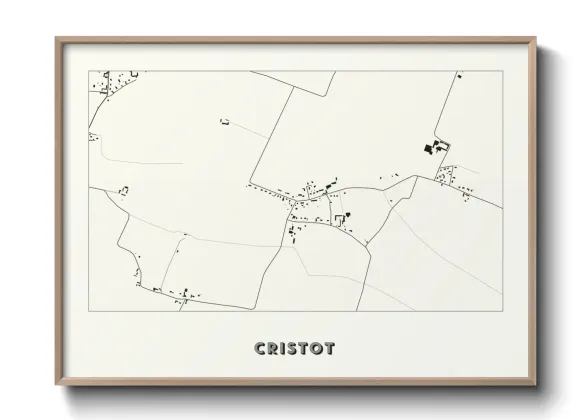 Une affiche de carte sur Cristot