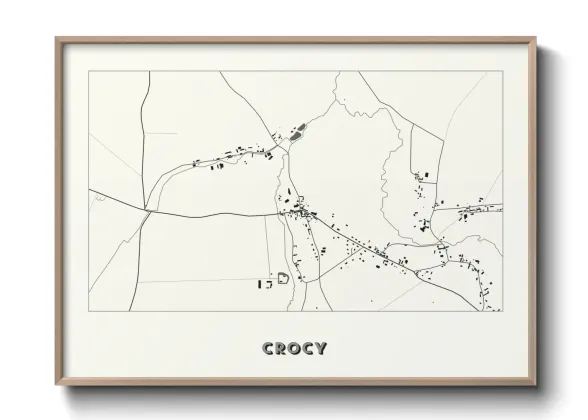 Une affiche de carte sur Crocy