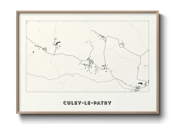 Une affiche de carte sur Culey-le-Patry