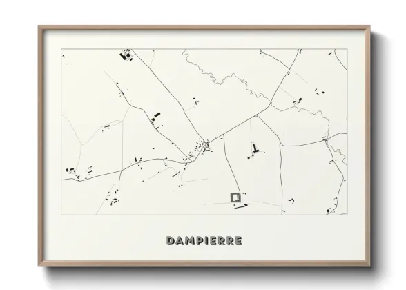 Une affiche de carte sur Dampierre