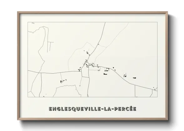 Une affiche de carte sur Englesqueville-la-Percée