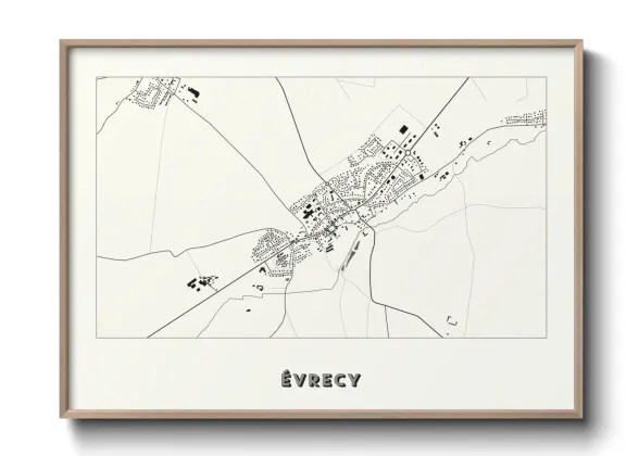 Une affiche de carte sur Évrecy