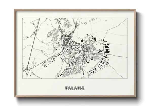 Une affiche de carte sur Falaise