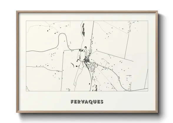 Une affiche de carte sur Fervaques