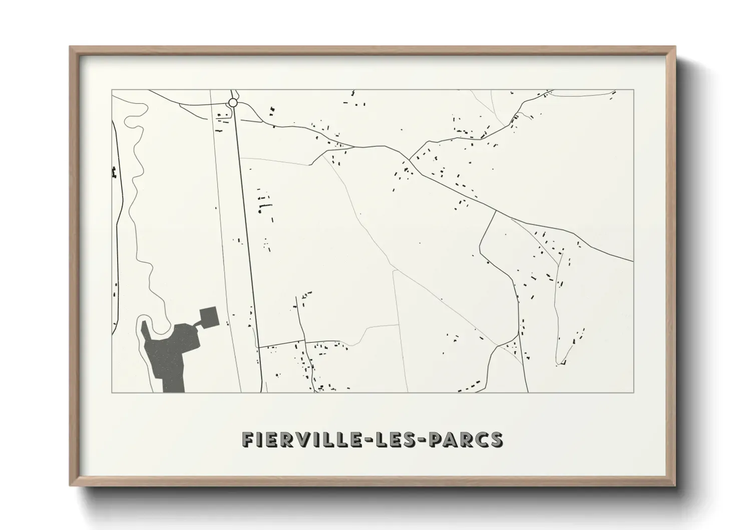 Un poster carteFierville-les-Parcs