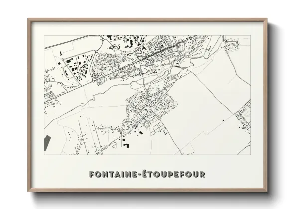 Une affiche de carte sur Fontaine-Étoupefour