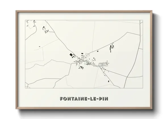 Une affiche de carte sur Fontaine-le-Pin