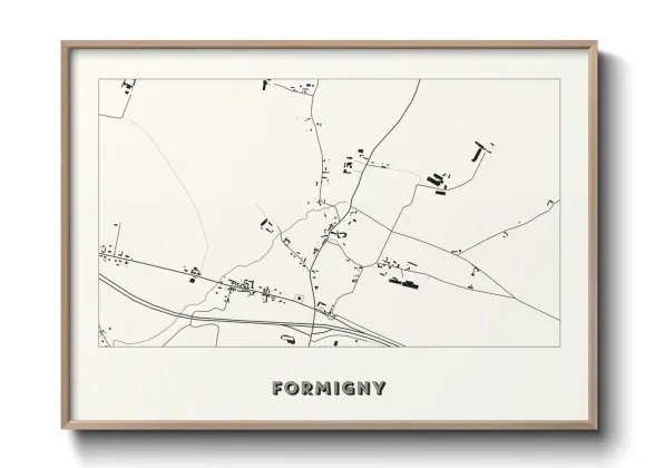 Une affiche de carte sur Formigny