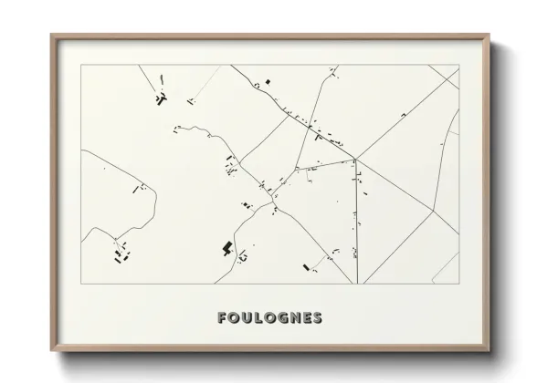 Une affiche de carte sur Foulognes